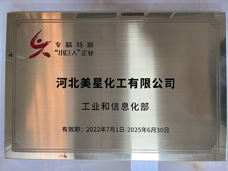河北美星：入選2022年國(guó)家專精特新&ldquo;小巨人&rdquo;企業(yè)、2022年第一批河北省&ldquo;專精特新&rdquo;中小企業(yè)